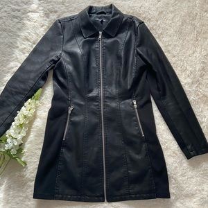 Black Leather Jacket - Small